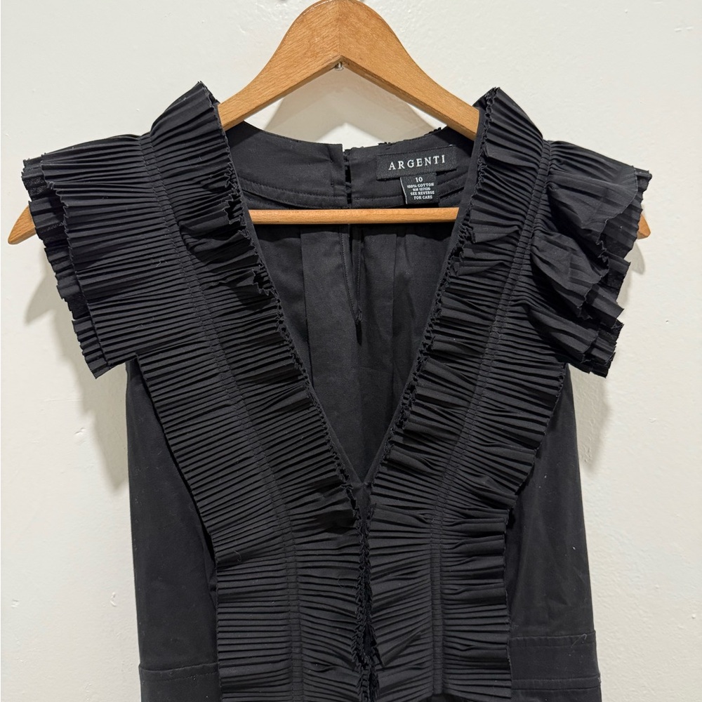 Argenti Black Pleated Women's Dress